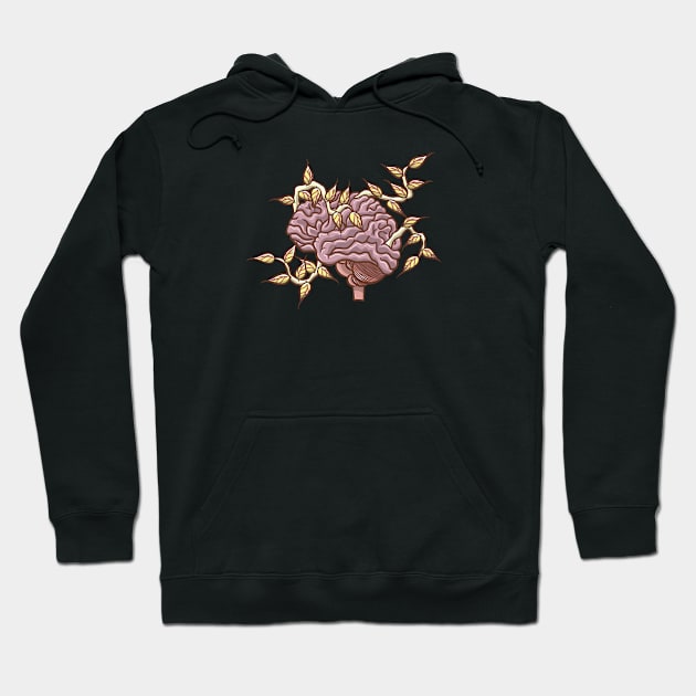 brain with vines Hoodie by indwica idcd